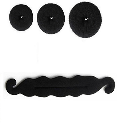 

Osking Hair Donut Bun Maker Magic Clip Twist Turn and Hair Donut Pack of 3 All different sizes Bun In Black color Bun Black Be the first to Review this products Combo pack Hair Accessory Set(Black)