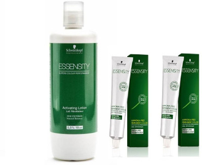 

Schwarzkopf Essensity Hair Color Tube No. 5-0 Light Brown 60 mL each (2 tube) + 1 Essensity Oil Developer 1000 ml Hair Color(Light Brown)