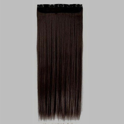 

GaDinStylo 26-Inch 5 Clip Based Synthetic Fashion Extension / Wig / Dark Brown Accessories Hair Extension