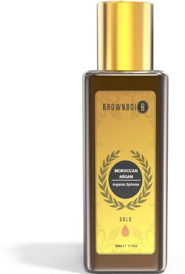 

BrownBoi BBGOLD Cold Pressed Moroccan Argan Oil For Frizzy Dry & Coarse Hair & Sensitive Skin Care Hair Oil(50 ml)
