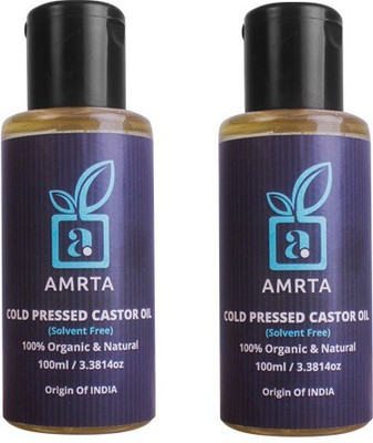 

amrta 100% Cold Pressed Castor Oil Hair Oil(200 ml)