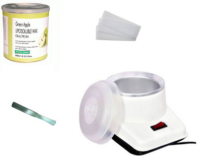 

Shopfleet Combo of 1 Wax Heater + 800 Gm Green Liposoluble Wax + 50 Wax Strips + 1 Knife Wax(4, Set of 4)