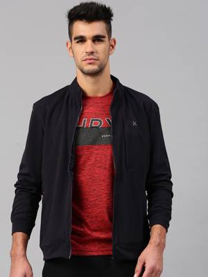 Full Sleeve Solid Men Casual Jacket