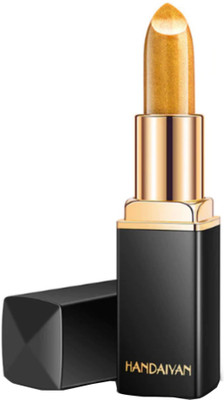 

HANDAIYAN Imported Gold Color Glitter Shimmer Lip Stick Long Lasting water proof Cosmetics Magic Color Lips Concealer Makeup Lipstick multipurpose (lipstick, eyeshadow,blusher)(Gold)