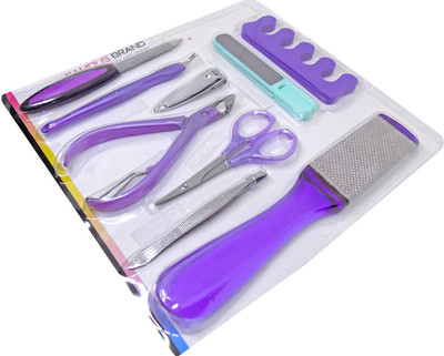 

MORGES Salon Accessories Tool Kit For Manicure And Pedicure Use, Multicolor, Pack Of 1(4 g, Set of 9)