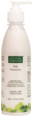 

UNIVERSAL ESSENCE Herbal Moisturizer for Healthy Skin With Shea Butter, Aloe Vera, Tulsi & Jojoba Oil- Paraben Free - Vitamin A, C & E Moisturizing Lotion (300 ML)(300)