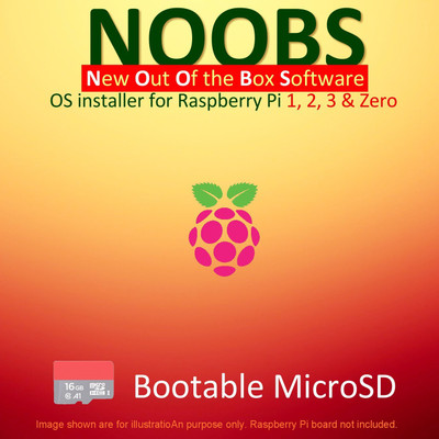 OSGuru NBS16 NOOBS (Latest Version) 16GB Class-10 Bootable microSD Card for Raspberry Pi 1, 2, 3 and Zero (32-Bit, 64-Bit)