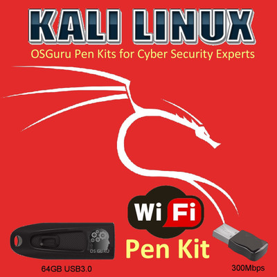 OSGuru KL64U33000P Kali Linux 2019.2 64GB Live/Install/Upgrade/Repair Bootable USB with Encrypted Persistent Storage & NUKE Password (64-Bit)
