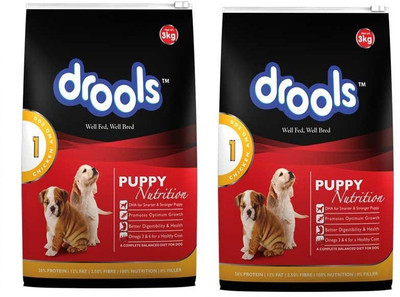 

Drools Puppy Nutrition 3+1.2 = 4.2 kg chicken and egg with pack of 2 gravy for DHA smarter and Strong puppy , growth , better Digestibility and health , omega 3 and 6 combo pack Chicken, Egg 4.2 kg Dry Dog Food(Pack of 2)