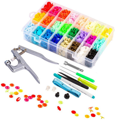 DIY Crafts 360pcs T5 Plastic Snap Fastener and Snap Pliers Precision Screwdriver Set(Pack of 360)