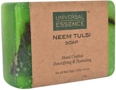 

UNIVERSAL ESSENCE Neem Tulsi Handmade Soap for Hydrated Glowing Skin, Enriched 125g(125 g, Pack of 3)