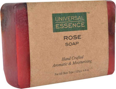 

UNIVERSAL ESSENCE Rose Handmade Soap for Hydrated Glowing Skin, Enriched 125g(125 g, Pack of 2)
