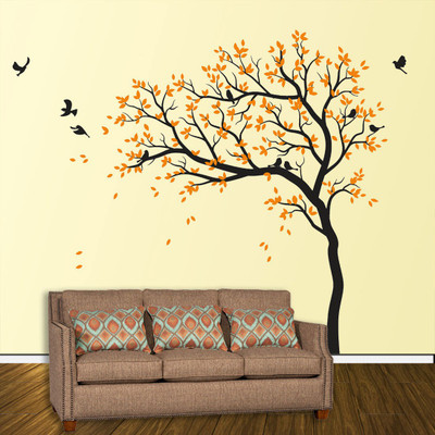 new-way-decals-wall-sticker-extra-large-96112-autumn-feel-of-trees-with-flying-birds-stickerpack-of-1