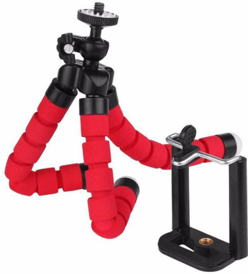 

Buddymate Universal Portable & Flexible Tripod with Attachment Holder for iOS & Android Smartphones Tripod(Red, Supports Up to 700 g)