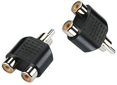 

Fangtooth TV-out Cable ( Pack of 2Pcs ) RCA Male Plug to 2X RCA Female Jack Splitter Adapter(Black, For TV)