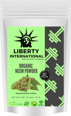 

LIBERTY INTERNATIONAL Neem Powder 100% Organic & Chemical Free Hair Cleanser For Healthy Hair Organic Certified NE2 Antiseptic Liquid(114 g)