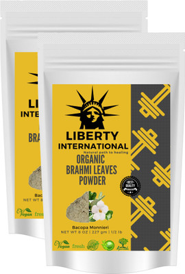 

LIBERTY INTERNATIONAL 100% Organic Brahmi Powder (2 X 227 Gm Each) Organic Certified NE2 Antiseptic Liquid(454 g, Pack of 2)