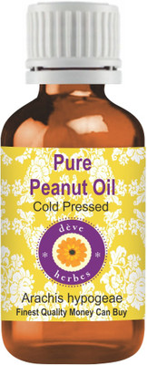 

Deve Herbes Pure Peanut Oil (Arachis hypogeae) 100% Natural Therapeutic Grade Cold Pressed(50 ml)