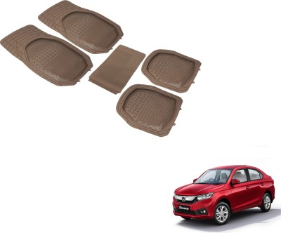 Auto Hub PVC (Polyvinyl Chloride), Plastic Standard Mat For  Honda Amaze(Beige)