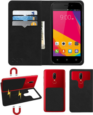 ACM Flip Cover for Mtech Ace9(Black, Cases with Holder, Pack of: 1)