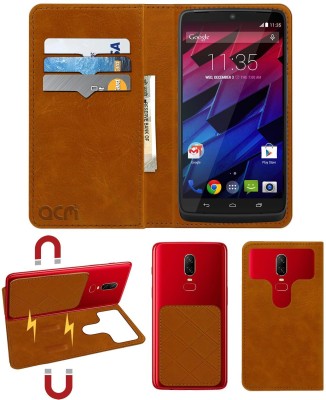 ACM Flip Cover for Motorola Moto Maxx(Gold, Cases with Holder, Pack of: 1)