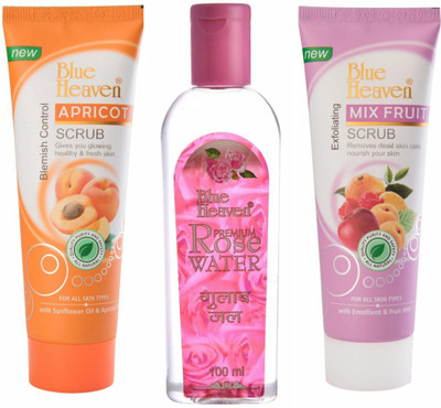 

Blue Heaven ROSE WATER AND SCRUB(Set of 3)