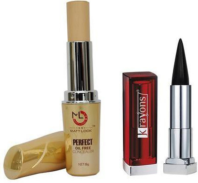 

Mattlook Perfect Oil Free Concealer with Krayons Kajal(Set of 1)