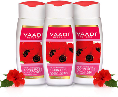 

Vaadi Herbals Value Pack of 3 CORN ROSE CONDITIONER with Hibiscus extract (110mlx3)(330 ml)