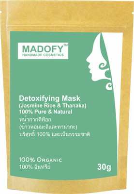 

MADOFY Detoxifying Mask (Jasmine Rice & Thanaka Powder) 30gm(30 g)