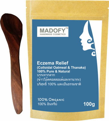 

MADOFY ECZEMA RELIEF (Colloidal Oatmeal & Thanaka) 100 gm with Wooden Spoon(100 g)