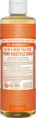 

Dr. Bronner's Organic Pure Castile Liquid Soap, Tea Tree Oil, 16 Oz(473 ml, Bottle)