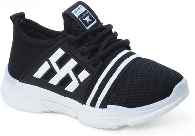 

TrenDuty Boys & Girls Lace Running Shoes(Black