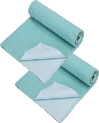 KidBee Polyester, Rubber, Cotton Baby Bed Protecting Mat(SeaGreen, Small, Pack of 2)