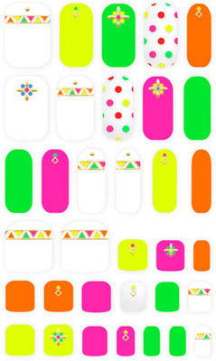 

withshyan Self Adhesive Trendy Nail Art Stickers, Summer Mood(Multicolour)