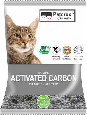 

Petcrux Exclusive Scoopable Natural Activated Carbon Cat Litter, 5Kg Pet Litter Tray Refill