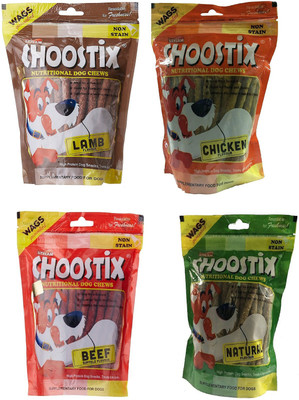 

Choostix High Protein Treats Combo Natural, Chicken, Lamb, Beef Dog Treat(450 g, Pack of 4)
