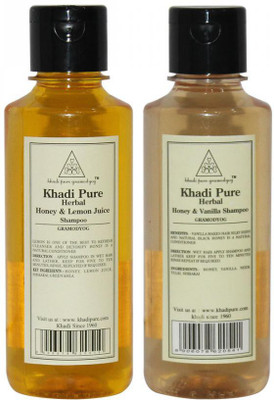 

Khadi Pure Herbal Honey & Lemon Juice And Honey & Vanilla Shampoo Combo (420ml) Pack 2(420 ml)