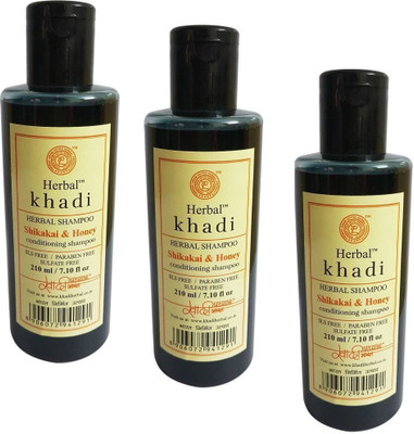 

Khadi Shikakai & Honey extra conditioning Shampoo,210(Pack of 3)(630)