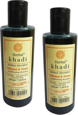 Khadi Shikakai & Honey extra conditioning Shampoo,210(Pack of 2)(210 ml)