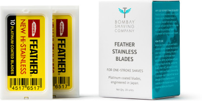 

Bombay Shaving Company Feather Razor Blades Pack of 20(Pack of 20)