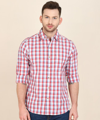 John Players Men Checkered Casual Multicolor Shirt