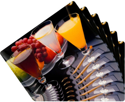 LooMantha Rectangular Pack of 6 Table Placemat(Multicolor, PVC (Polyvinyl Chloride))