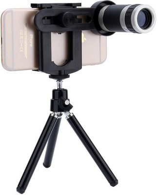 

PPDR Universal Mobile Camera Lens With Tripod & Holder Mobile Phone Lens for making tiktok, bigo video Tripod(Black, Supports Up to 3000 g)