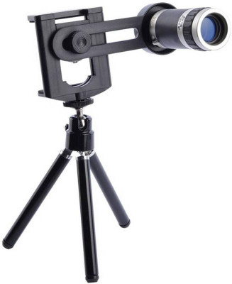

PPDR 8X Zoom Lens Telescope Universal Camera Lens Mobile Phone Lens for making tiktok, bigo video Tripod(Black, Supports Up to 3000 g)