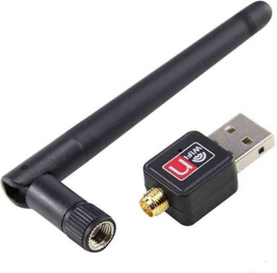 

Flavo Wifi Antenna Dongle Connector For All PC Desktop & Laptop USB Adapter(Black)