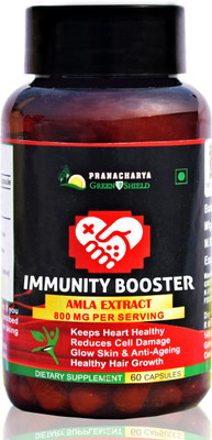 

Pranacharya Immunity Booster Amla powder & Amla Extract for Healthy Life 60 Veg Capsules(60 No)