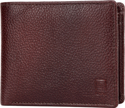 

U+N Men Brown Genuine Leather Wallet(3 Card Slots), Bombay brown