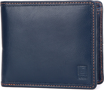 

U+N Men Blue Genuine Leather Wallet(6 Card Slots), Nevy blue