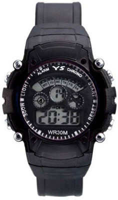 

crystal Fashion black lighting watch 7 light black Watch - For Men