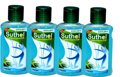 

Boroline's Suthol Fresh Gel Anywhere Anytime 100ML Combo Pack of 4 (100 MLX4) Antiseptic Gel(400 ml, Pack of 4)
